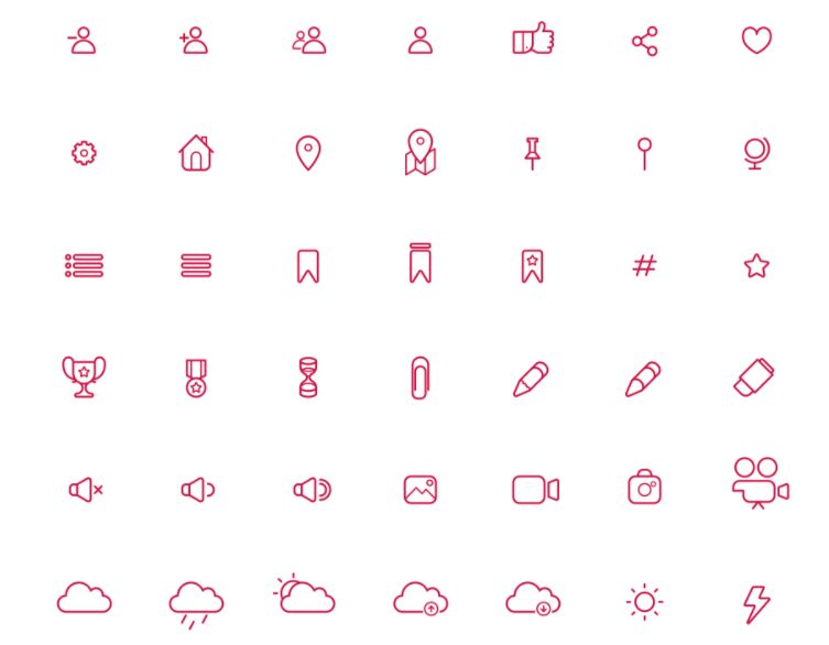 200 Pixel-perfect UI Icons