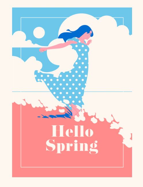 Spring Time Vector Poster