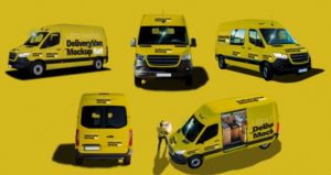 6 Delivery Van PSD Mockups