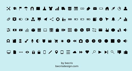 100 Minimal UI Icons For XD