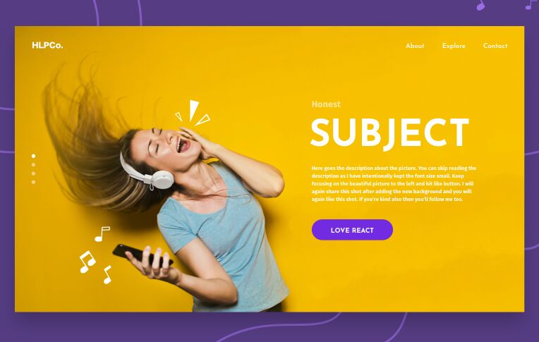 Music Landing Page Template For Sketch