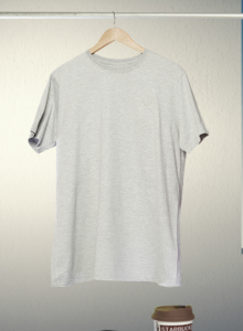 Grey Hanging T-shirt PSD Mockup