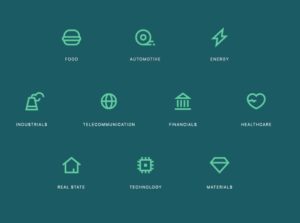 10 Sector Icons Vector