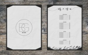Minimal Restaurant Menu PSD Mockup