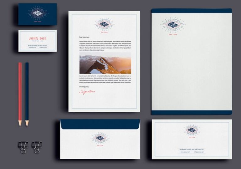 Elegant Professional Stationary Mockup PSD