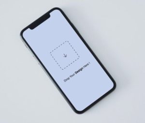 Minimal iPhone X Top View PSD Mockup