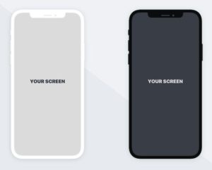 Minimal Flat iPhone X Mockup For Sketch