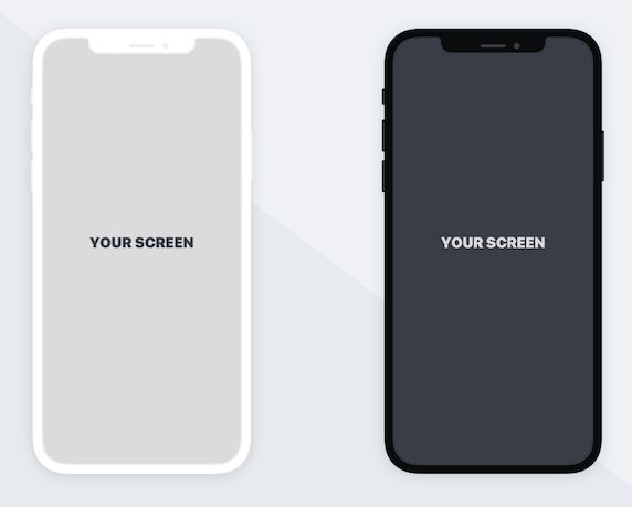 Minimal Flat iPhone X Mockup For Sketch