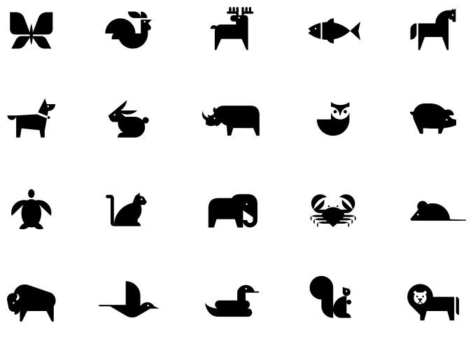 20 Animal Icons For Adobe XD