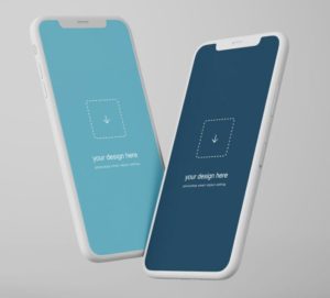 Floating iPhone X Clay Mockup
