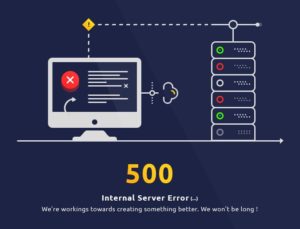 Creative 500 Internal Server Error Page Template PSD