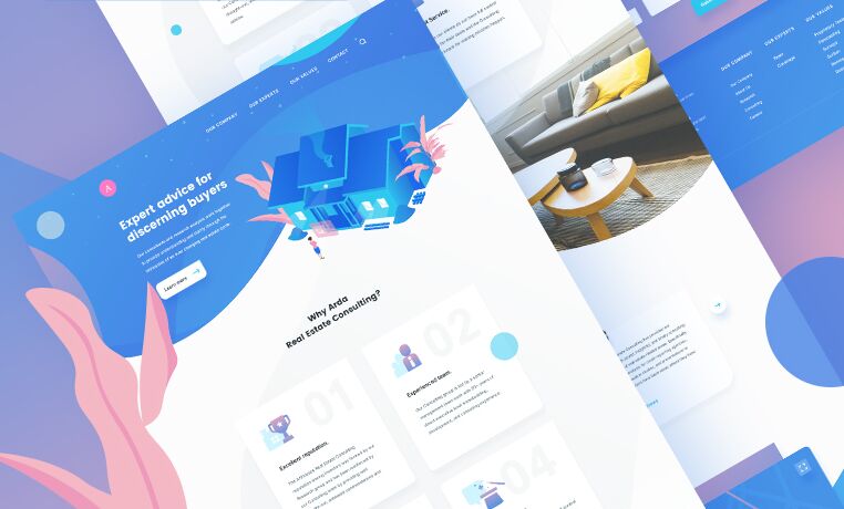Real Estate Landing Page Template PSD