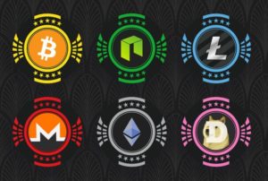 Cryptocurrency Chips Vector-min