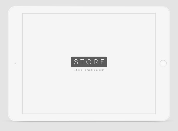 iPad Clay White Landscape PSD Mockup-min