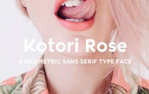 Kotori Rose Geometric Typeface