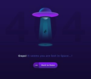 UFO 404 Not Found Page PSD Template-min