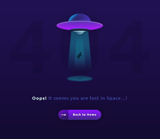 UFO 404 Not Found Page PSD Template-min
