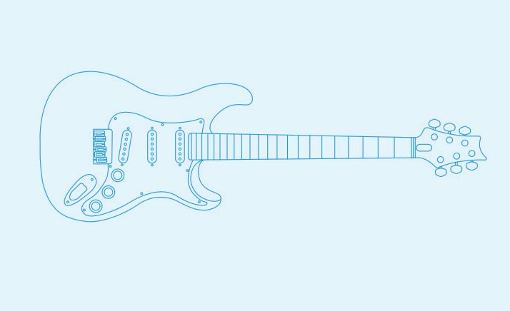 Paul Reed Smith Silver Sky Electric Guitar Vector-min