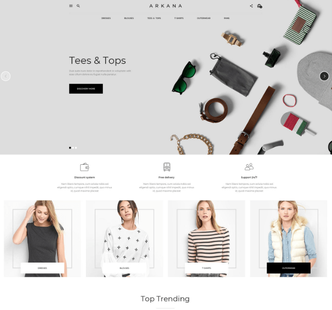 ARKANA Modern Clean E-commerce Web Template PSD-min