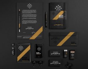 Black Branding Mockup Based On Real Photos-min