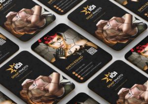 Vertical Photograhy Business Card Template PSD-min