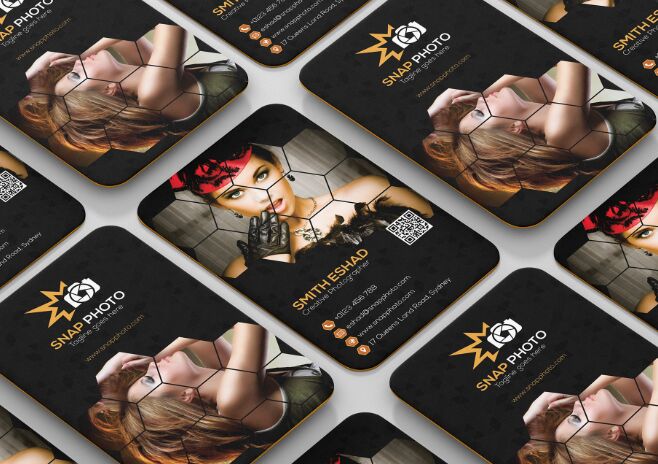 Vertical Photograhy Business Card Template PSD-min