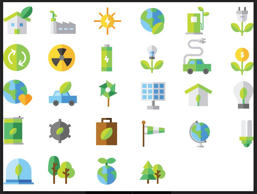 Download Free 28 Flat Renewable Energy Icons Vector - Free Vector Icons