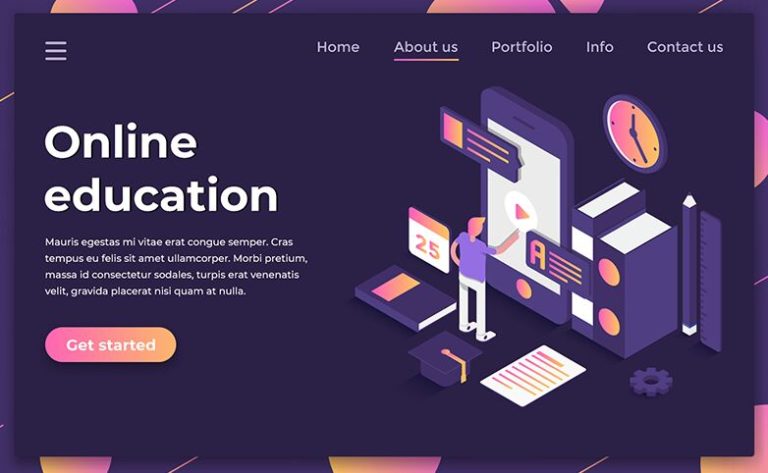 Online Education Landing Page Template PSD-min