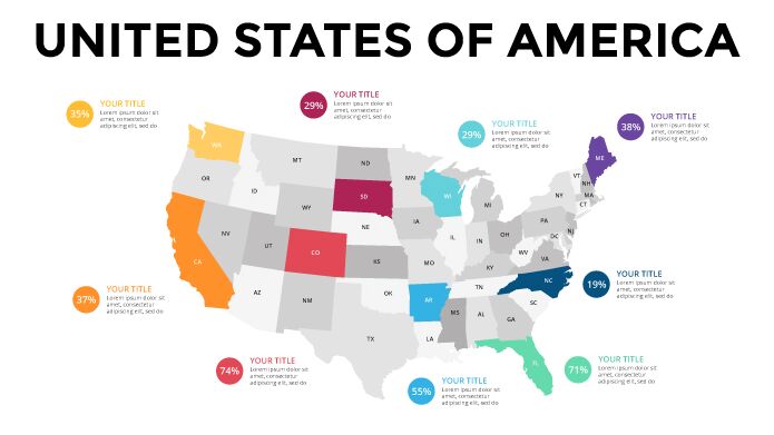 USA Map Infographic Template PSD-min