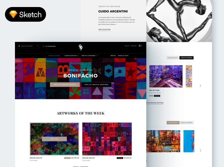 E-commerce UI Kit For Sketch App-min