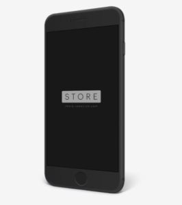 iPhone 8 Clay Black Portrait PSD Mockup-min