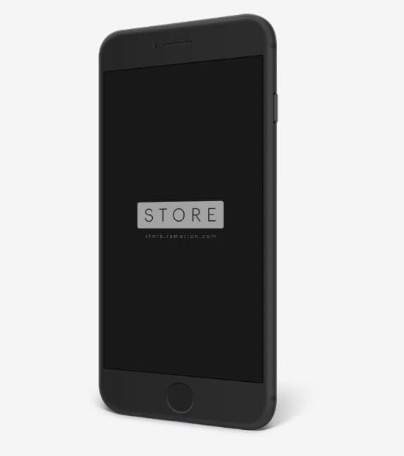 iPhone 8 Clay Black Portrait PSD Mockup-min