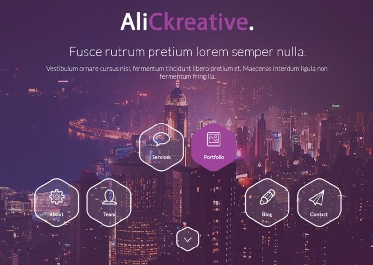 Modern Portfolio Web Template For Photoshop-min