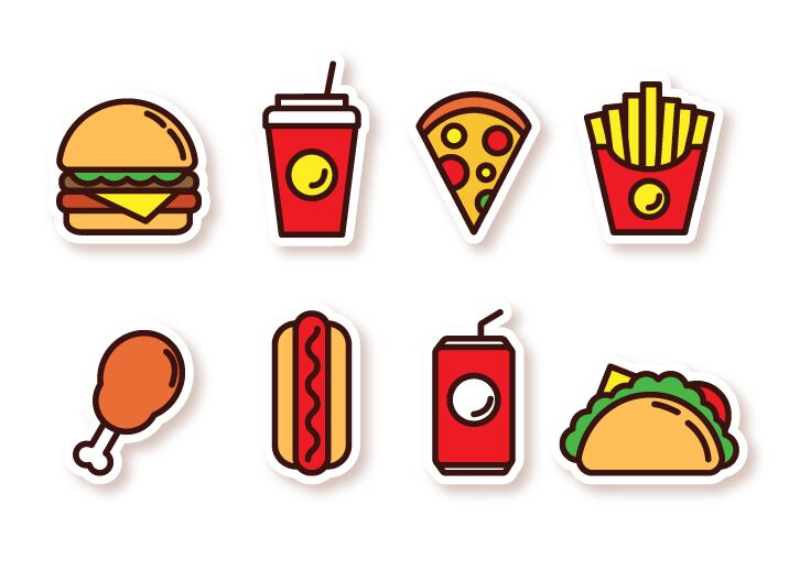 8 Fast Food SVG Icons-min