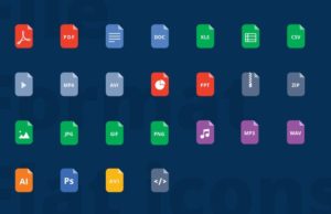25 Minimal Flat File Format Vector Icons