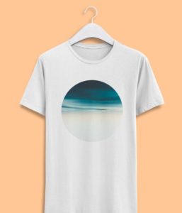 Realistic Men T-shirt Front View PSD Mockup-min