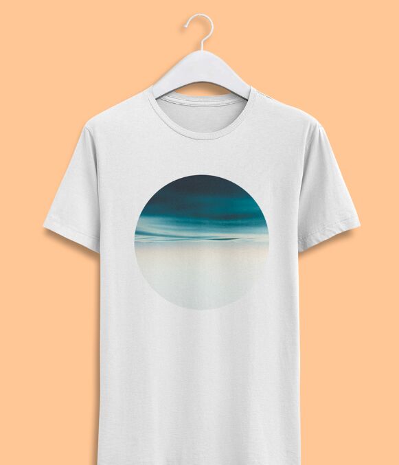 Realistic Men T-shirt Front View PSD Mockup-min