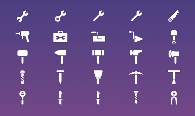 25 Minimal Tools Sketch Icons-min