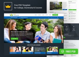 Royal Education Web Templates PSD-min