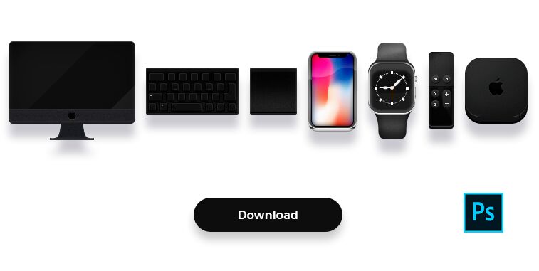 Mini Apple Device Icons PSD