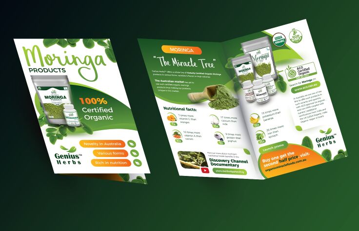 Half Fold Brochure PSD Mockup-min