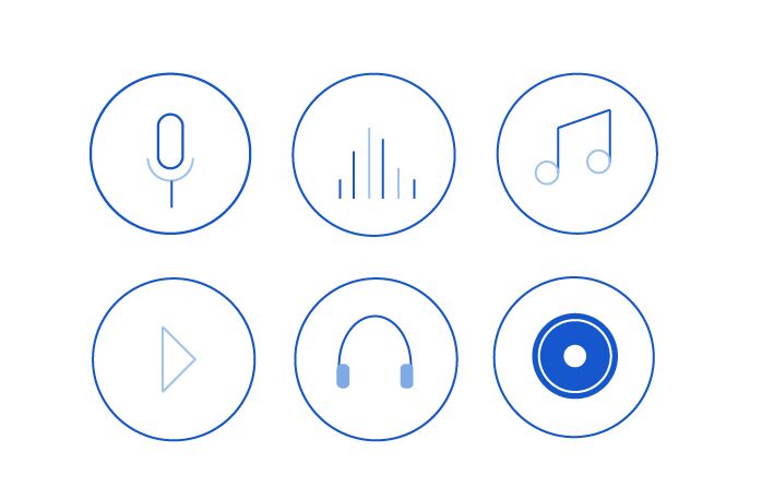 6 Minimal Music Icons Vector-min