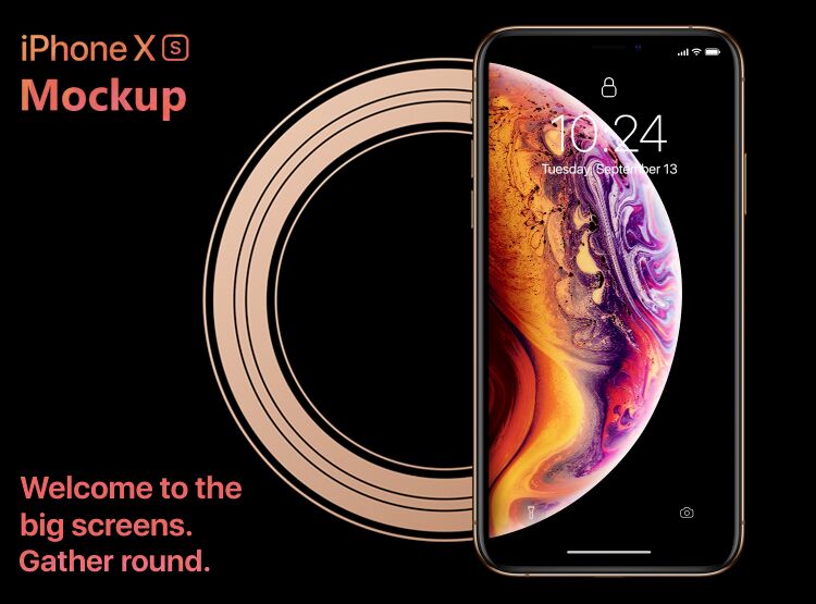 iPhone XS PSD Mockup