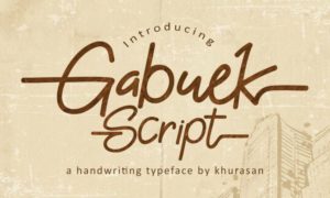 Gabuek Script Handwriting Typeface