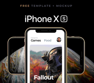Realistic iPhone XS Mockup Template For Sketch