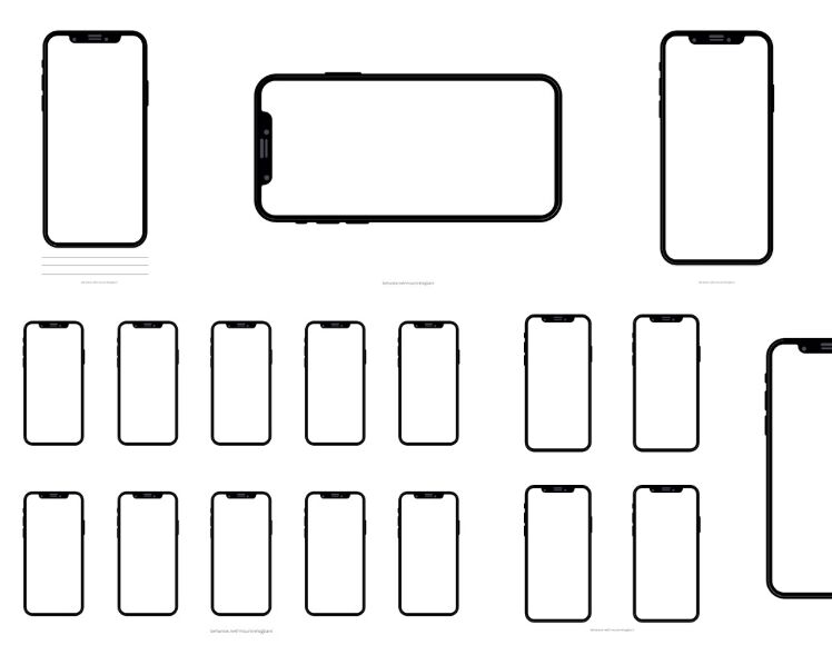 Minimalist iPhone X Series Template For Adobe XD
