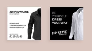 Clothing Industry Business Card PSD Mockup