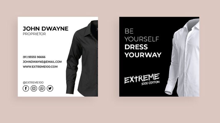Clothing Industry Business Card PSD Mockup