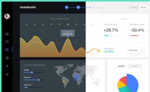 Minimal Clean Dashboard Design Concept Sketch