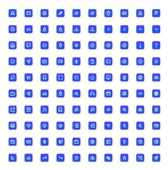 100 Rounded UI Icons For Illustrator